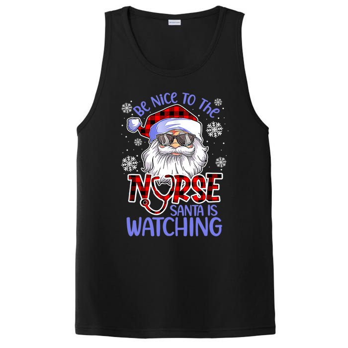 Nurse Christmas Be Nice To The Nurse Santa Is Watching PosiCharge Competitor Tank