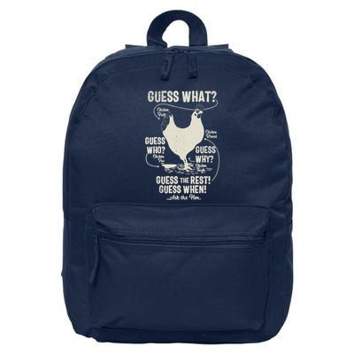 New! Chicken Butt Guess Why? Chicken Thigh Guess Who Poo 16 in Basic Backpack