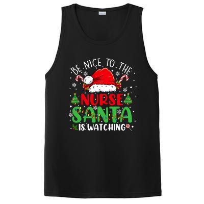 Nurse Christmas Be Nice To The Nurse Santa Is Watching Gift PosiCharge Competitor Tank