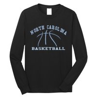 North Carolina Basketball Camp Fan Hoops Graphic NC Gear Long Sleeve Shirt