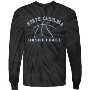 North Carolina Basketball Camp Fan Hoops Graphic NC Gear Tie-Dye Long Sleeve Shirt