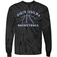 North Carolina Basketball Camp Fan Hoops Graphic NC Gear Tie-Dye Long Sleeve Shirt