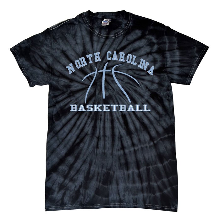 North Carolina Basketball Camp Fan Hoops Graphic NC Gear Tie-Dye T-Shirt