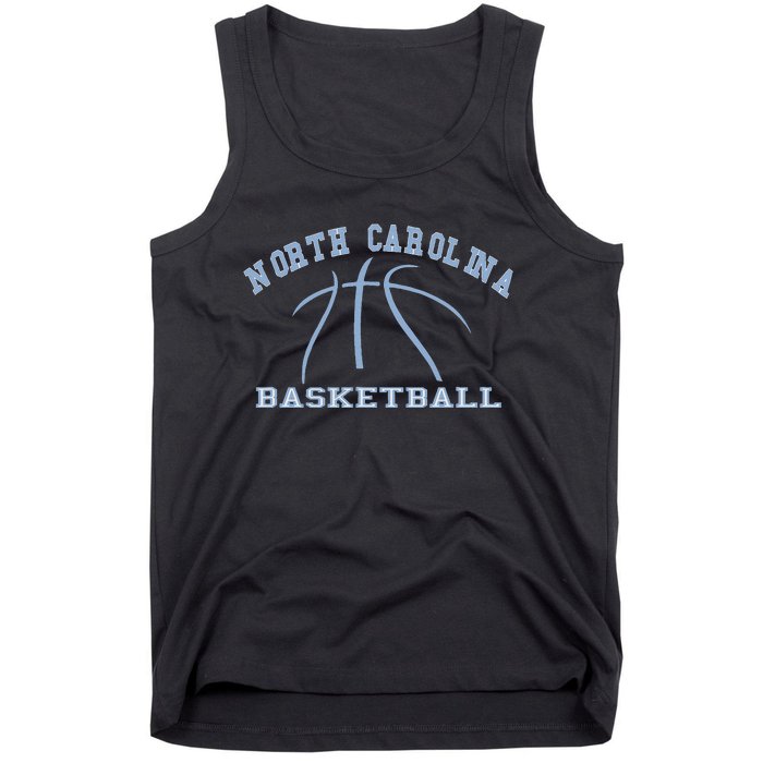 North Carolina Basketball Camp Fan Hoops Graphic NC Gear Tank Top