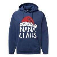 Nana Claus Christmas Costume Gift Santa Matching Family Xmas Performance Fleece Hoodie