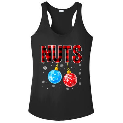 Nuts Chest Christmas Buffalo Plaid Matching Couple Chestnuts Ladies PosiCharge Competitor Racerback Tank