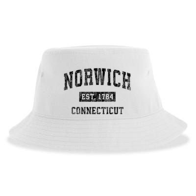 Norwich Connecticut Ct Vintage Established Sports Design Sustainable Bucket Hat