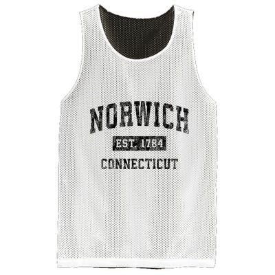 Norwich Connecticut Ct Vintage Established Sports Design Mesh Reversible Basketball Jersey Tank