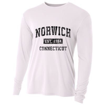 Norwich Connecticut Ct Vintage Established Sports Design Cooling Performance Long Sleeve Crew