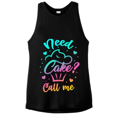 Need Cupcake? Call Me Funny Cupcake Maker Baking Chef Meaningful Gift Ladies PosiCharge Tri-Blend Wicking Tank