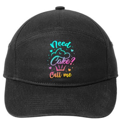 Need Cupcake? Call Me Funny Cupcake Maker Baking Chef Meaningful Gift 7-Panel Snapback Hat