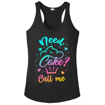 Need Cupcake? Call Me Funny Cupcake Maker Baking Chef Meaningful Gift Ladies PosiCharge Competitor Racerback Tank