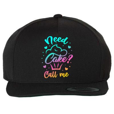 Need Cupcake? Call Me Funny Cupcake Maker Baking Chef Meaningful Gift Wool Snapback Cap