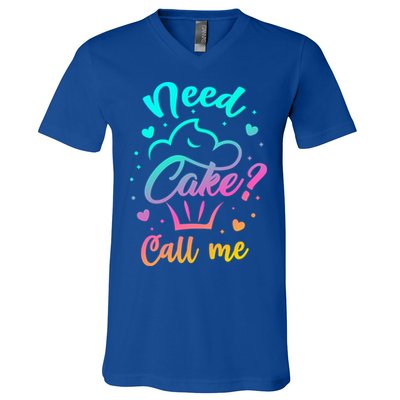 Need Cupcake? Call Me Funny Cupcake Maker Baking Chef Meaningful Gift V-Neck T-Shirt