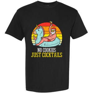 No Cookies Cocktails Santa Summer Christmas In July Xmas Garment-Dyed Heavyweight T-Shirt