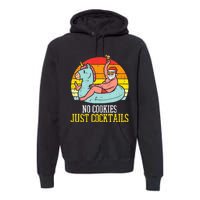 No Cookies Cocktails Santa Summer Christmas In July Xmas Premium Hoodie