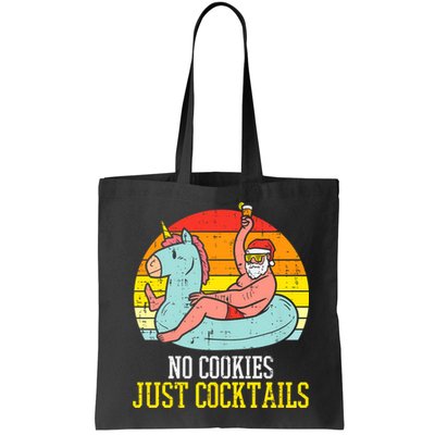 No Cookies Cocktails Santa Summer Christmas In July Xmas Bag
