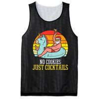 No Cookies Cocktails Santa Summer Christmas In July Xmas Mesh Reversible Basketball Jersey Tank