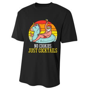 No Cookies Cocktails Santa Summer Christmas In July Xmas Performance Sprint T-Shirt