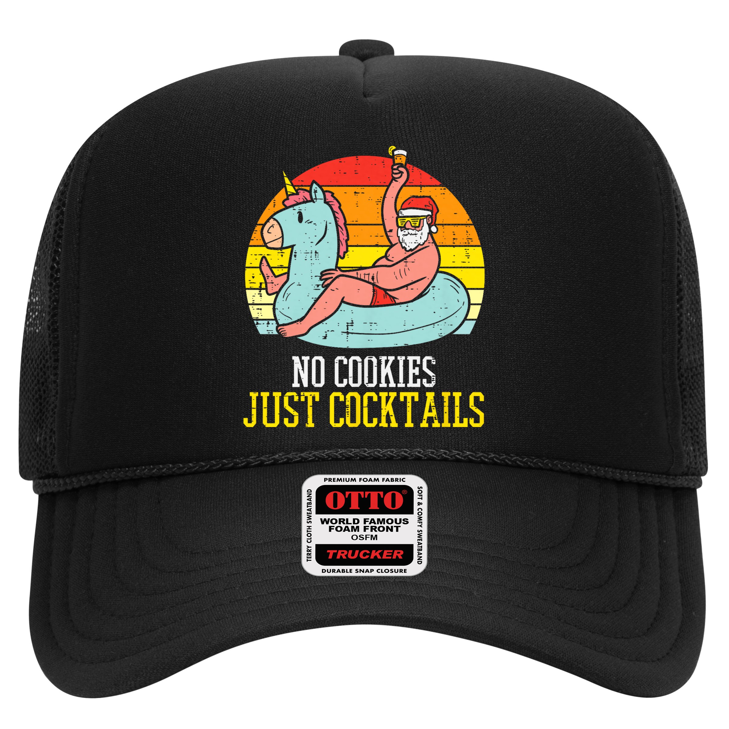 No Cookies Cocktails Santa Summer Christmas In July Xmas Hat