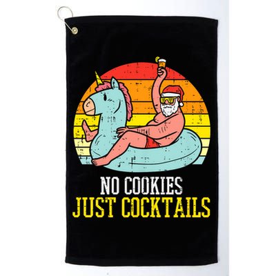 No Cookies Cocktails Santa Summer Christmas In July Xmas Golf Towel