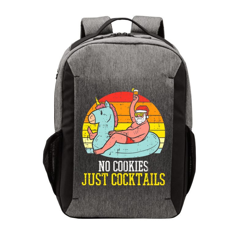 No Cookies Cocktails Santa Summer Christmas In July Xmas Vector Backpack