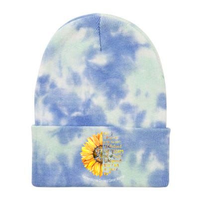 Neuroendocrine Carcinoid Cancer Warrior Gift Tie Dye 12in Knit Beanie