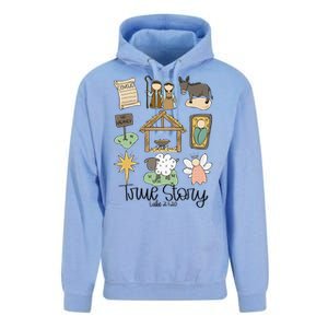 Nativity Christian Christmas Xmas True Story Manger Unisex Surf Hoodie