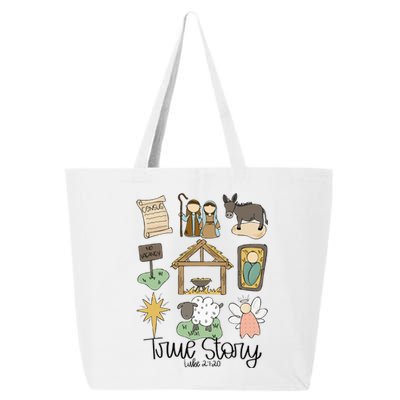 Nativity Christian Christmas Xmas True Story Manger 25L Jumbo Tote