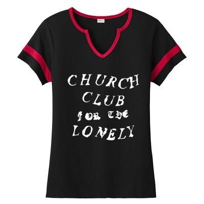 Nessabarrett Church Club Pink Ladies Halftime Notch Neck Tee