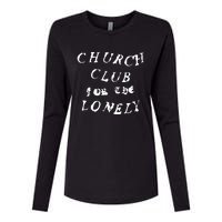 Nessabarrett Church Club Pink Womens Cotton Relaxed Long Sleeve T-Shirt