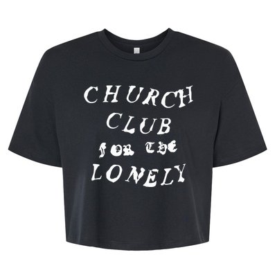 Nessabarrett Church Club Pink Bella+Canvas Jersey Crop Tee