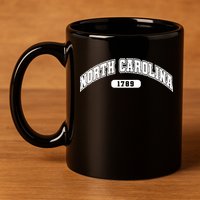 North Carolina Collegiate Style 1789 11oz C Handle Ceramic Mug