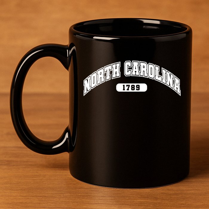 North Carolina Collegiate Style 1789 11oz C Handle Ceramic Mug