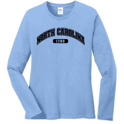 North Carolina Collegiate Style 1789 Ladies Long Sleeve Shirt