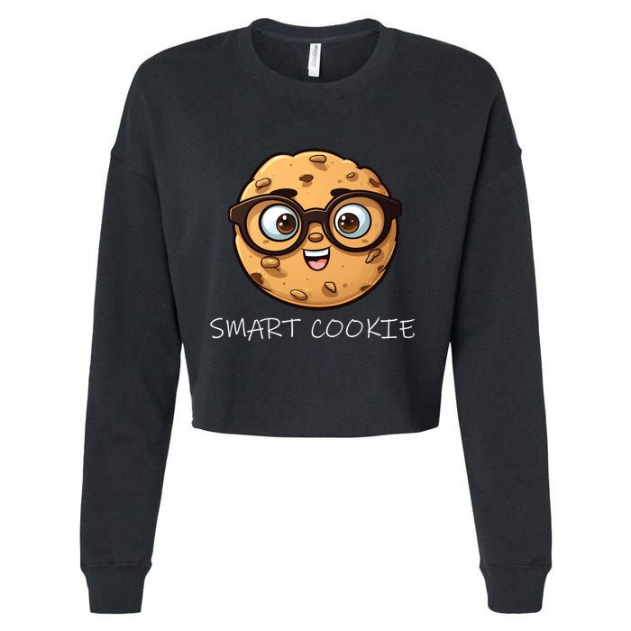 National Chocolate Chip Cookie Day Funny Smart Cookie Gift Cropped Pullover Crew