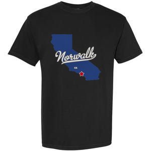 Norwalk California CA Map Garment-Dyed Heavyweight T-Shirt