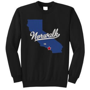 Norwalk California CA Map Sweatshirt