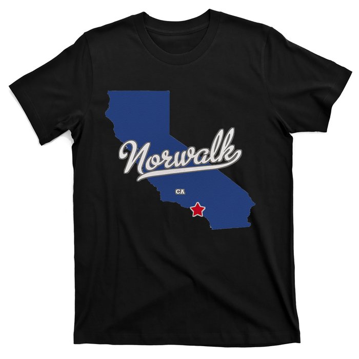 Norwalk California CA Map T-Shirt