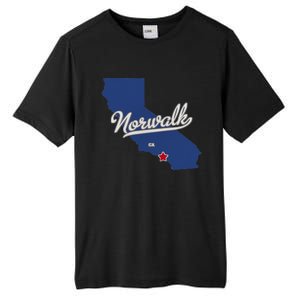 Norwalk California CA Map Tall Fusion ChromaSoft Performance T-Shirt