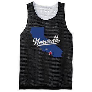 Norwalk California CA Map Mesh Reversible Basketball Jersey Tank