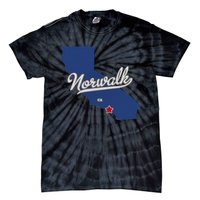 Norwalk California CA Map Tie-Dye T-Shirt