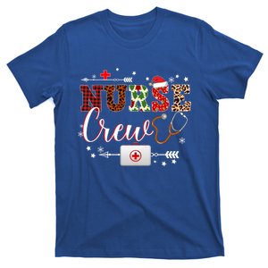 Nurse Crew Christmas Stethoscope Nurses Xmas Pajamas Funny Gift T-Shirt