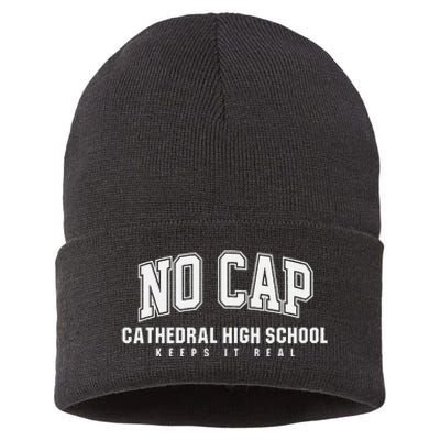 No Cap Cathedral High School Keepin It Real Sustainable Knit Beanie