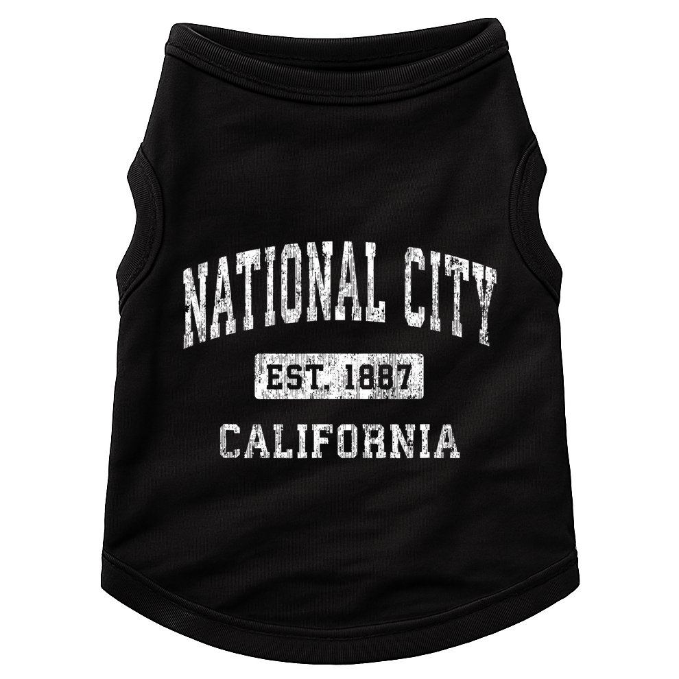 National City California Ca Vintage Established Sports Doggie Tank