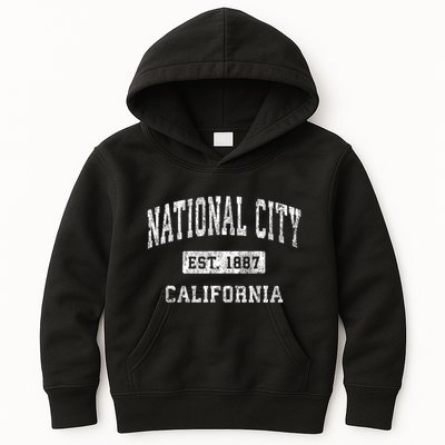 National City California Ca Vintage Established Sports Kids Hoodie