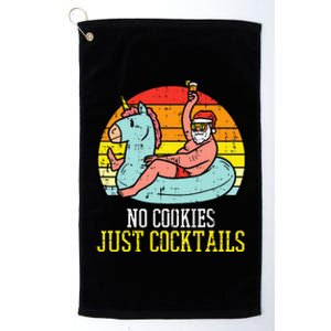 No Cookies Cocktails Santa Summer Christmas In July Xmas Platinum Collection Golf Towel