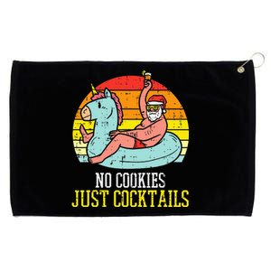 No Cookies Cocktails Santa Summer Christmas In July Xmas Grommeted Golf Towel