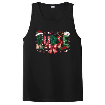 Nurse Christmas Coquette Bow Nicu Icu Rn Er Nurse Life Gift PosiCharge Competitor Tank