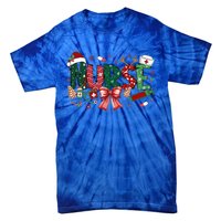 Nurse Christmas Coquette Bow Nicu Icu Rn Er Nurse Life Gift Tie-Dye T-Shirt